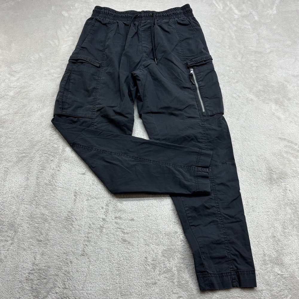 Nike Cargo Pants Women S Black Elastic Waist Drawstring Tapered Utility Gorpcore